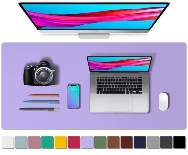 

mouse pads & wrist rests leather pad office desk 90*43cm computer table keyboard mat large gaming gamer mousepad