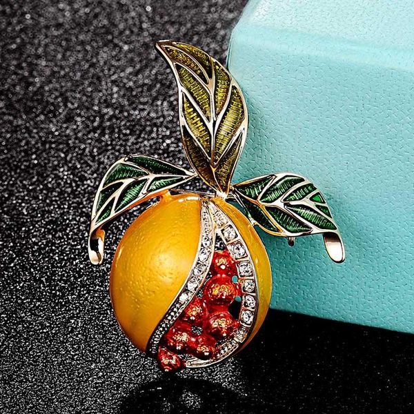 

pins, brooches zlxgirl jewelry yellow red green enamel fruit men alloy plants banquet party brooch girls' bag hats accessories broches, Gray