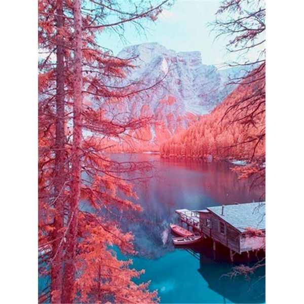 

paintings ruopoty 60x75cm trees paint by numbers for adults landscape picture on canvas coloring home decor acrylic paints