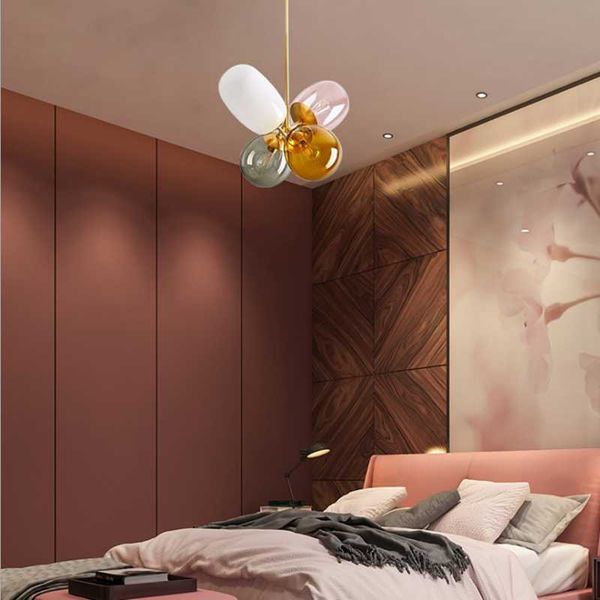 

pendant lamps nordic children's room balloon glass personality creative living restaurant cafe decoration princess bedroom chandelie