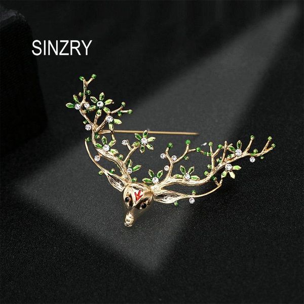 

pins, brooches sinzry trendy jewelry accessory cute cubic zirconia elegant deer dress pin korean stylish jewel, Gray