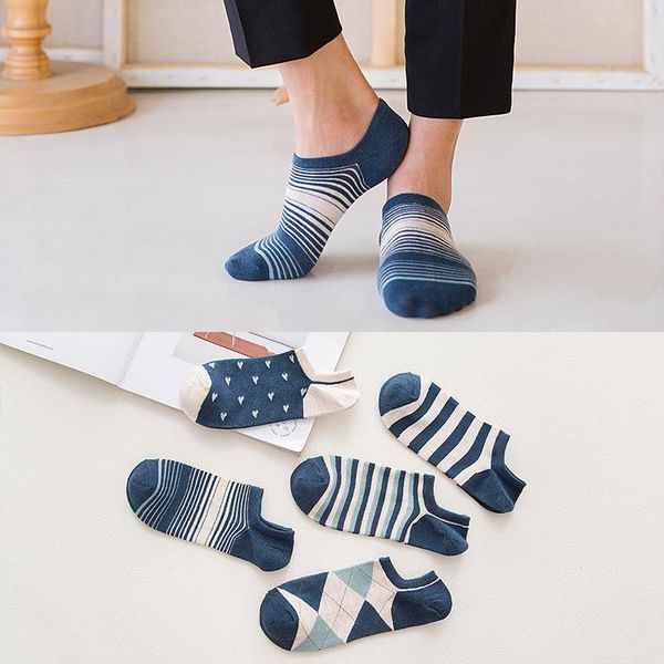 

men's socks 10 pieces/ lot plus size sports sock spring summer breathable fitted striped patchwork ankle gifts for men meias, Black