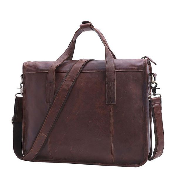 

briefcases men briefcase lapbag shoulder genuine leather portfolio business male document office