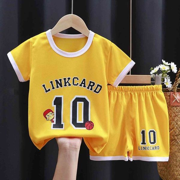 

fashion brand kids basketball sports clothes children summer suit boys and girls tracksuit boutique outfits 2 4 8 years, White