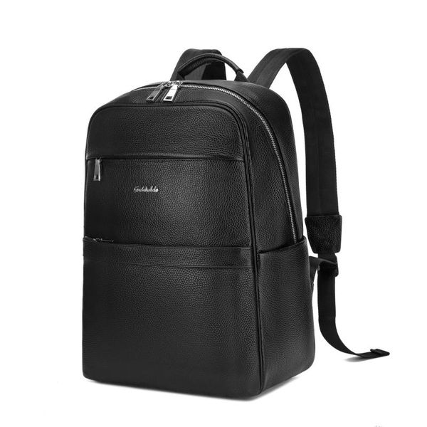 

backpack 2021 brand 100% genuine leather men backpacks fashion real natural student boy luxury computer lapbag