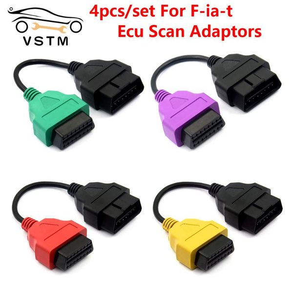 

diagnostic tools 4pcs/set for fi*at obd2 connector cable ecu scan multiecuscan adaptor