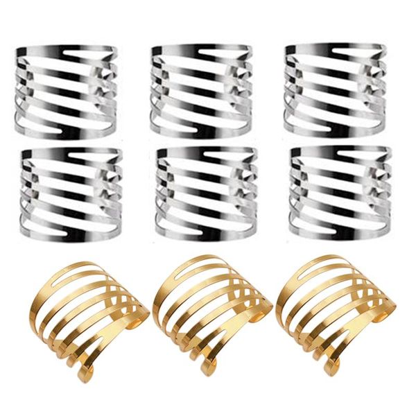 

napkin ring,9-piece metal holder, party dinner christmas table decoration, hollow round design ring rings