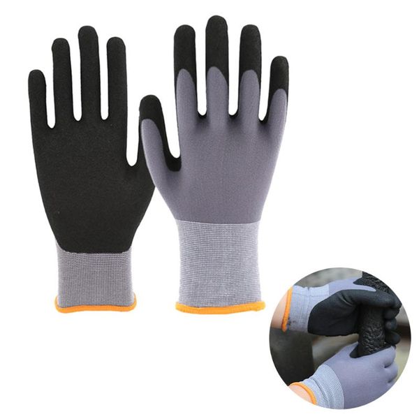 

disposable gloves gardening work nonslip handling garden for construction mechanic nylon latex natural