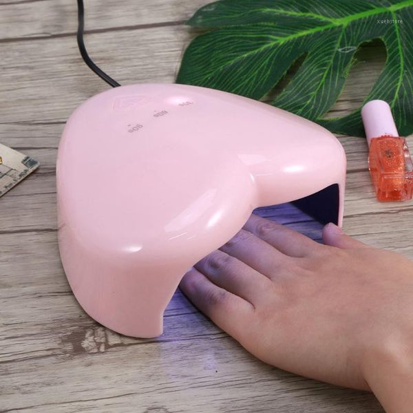 

portable heart-shaped design uvled lamp nail dryer curing for polish art machine tools pink1