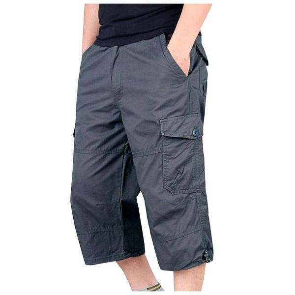 Männer Shorts 2021 Lose Plus Größe Multi Tasche Sommer Zipper Männer Kleidung Arbeit Casual Kurze Hosen Größe # g3