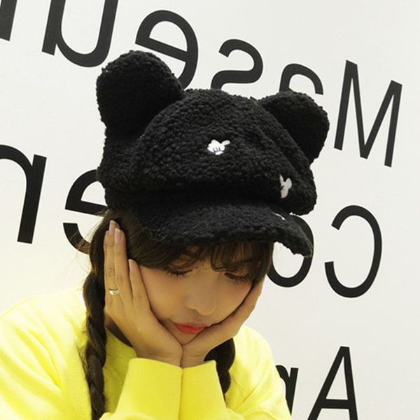 

winter versatile art octagonal hat female cap winter beret children's hat painter's hat, Blue;gray