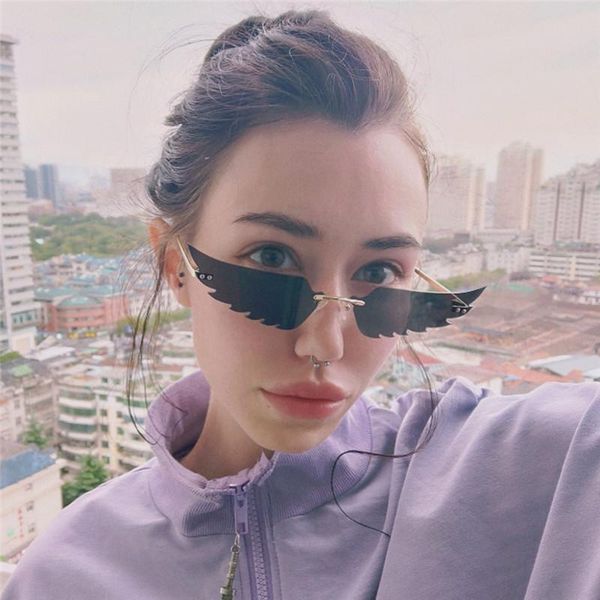 

fashion sunglasses frames 2021 woman brand designer vintage retro triangular cat eye glasses transparent ocean uv400, Black
