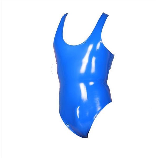 

solid pvc faux leather mens tank men fitness vest nightclub bar bodysuit sleeveless skinny bodybuilding plus size, White;black