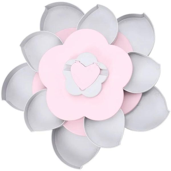 

dishes & plates fruit plate creative flower lazy candy snack eating melon seeds artifact rotating dried box divided belt cake stand