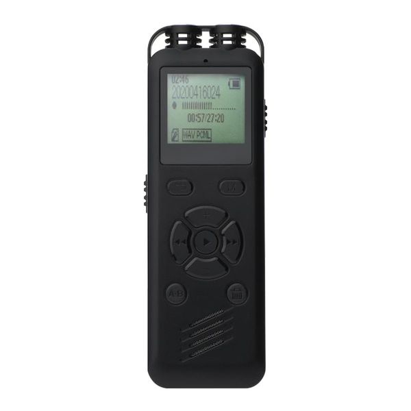 

digital voice recorder 8/16/32gb activated mp3 player 1536kbps hd recording noise reduction dual condenser microphone