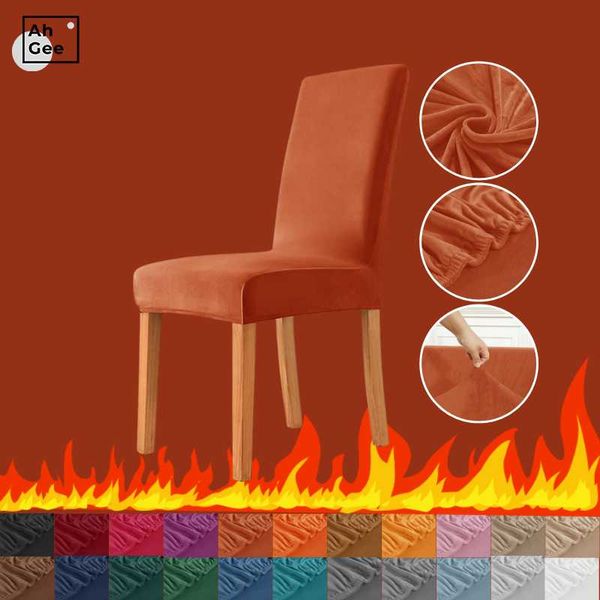 

orange covers for chairs kitchen velvet chair spandex elastic cover with back solid color stretch