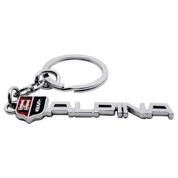 

keychains fashion car auto styling metal keyring for alpina e46 e39 e90 f10 x5 x3 z4 m5 e60 f30 f20 e87 key chain holder, Silver
