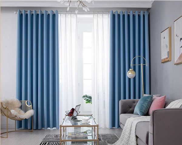 

curtain & drapes modern luxury blackout curtains for living room bedroom solid color kitchen window treatment shading drape custom