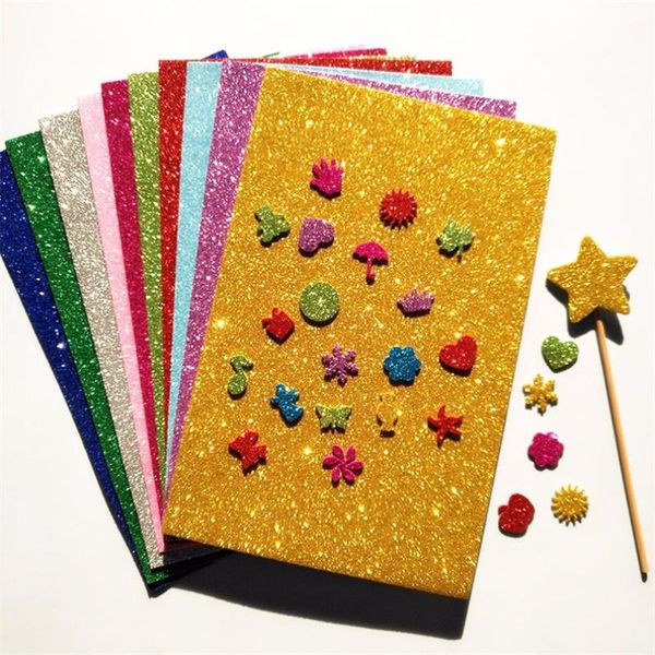 

other arts and crafts gold powder sheet material glitter bright sponge paper foam kindergarten handmade
