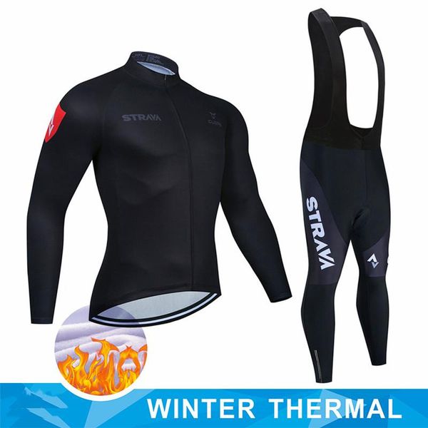 

winter long sleeve cycling set keep warm bike clothing maillot ropa ciclismo invierno thermal fleece bicycle wear racing sets, Black;blue