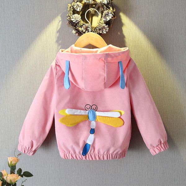 

jackets 0-6 year spring summer autumn girls fashion thin dragonfly hooded jacket baby children sweet coat zipper cardigan toddler, Blue;gray
