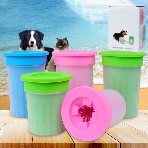 

silicone dog cleaner portable pet claw cleaning tool foot washing cup with brush travel & outdoors