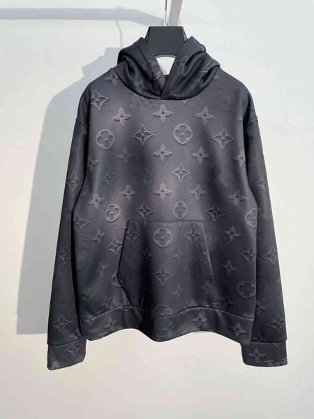 

21ss 3d lettering men and woman hoodies sweater, Black