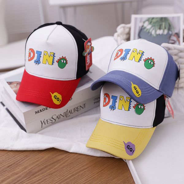 

2021 spring new curved brim children's sunshade baseball cap printed letter boys and girls' sunscreen duck tongue hat, Blue;gray