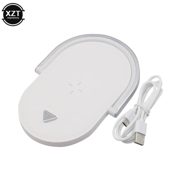 

cell phone mounts & holders 10w qi fast wireless charger table night lamp for x xr xs mobile charging holder light pad stand