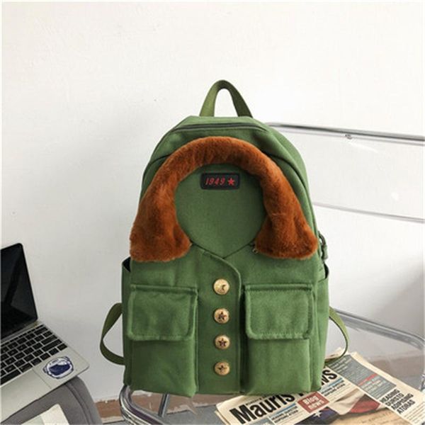

backpack men and women vintage large-capacity ffashion canvas rucksack student schoolbag ladies travel bag male mochila
