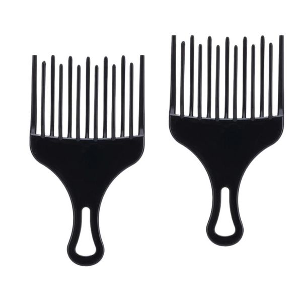 

hair brushes 2pcs comb wide tooth hairdressing male rake size black, Silver