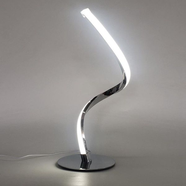 

table lamps led spiral lamp curved desk bedside cool white warm touch dimming for living room reading home decor