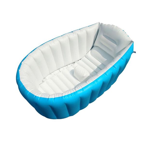 

bathing tubs & seats 0-3 years baby inflatable bathtub pvc thick portable bath tub for kid toddler born 98 x 64 28cm e2s