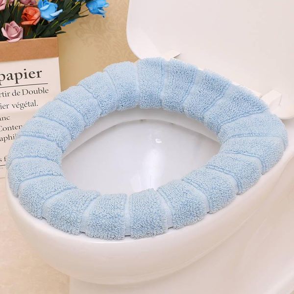 

pcs/lot candy color toilet cover washable closestool protector warm seat lid pad for winter cushion home textile covers