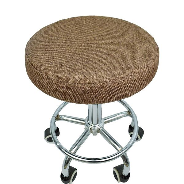 

chair covers four seasons round cover breathable linen bar stool dental seat slipcover diameter 30/33/35/40cm