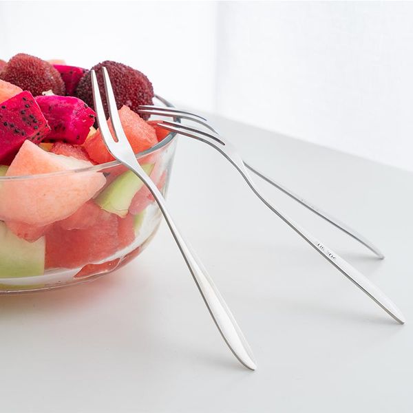 

forks 10pcs 410 stainless steel fruit fork salad pastry mini used for cake in party snail restaurant kitchen tools