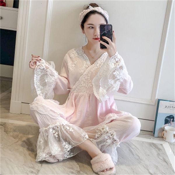 

women's sleepwear white pajamas long sleeve women spring autumn 0fyk, Black;red