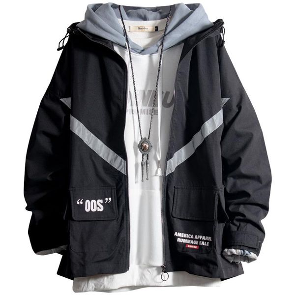 

men's jackets streetwear hoodie fashion jacket casual zipper motorcycle waterproof harajuku plus size erkekler ceket clothing by50jk, Black;brown