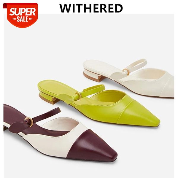 

withered women shoes women sandals flat shoes england style fashion blogger cusp 2020 summer mules sandals woman #6m5a, Black