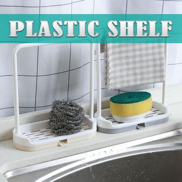 

bathroom storage & organization kitchen dishcloth holder for towel rag hanger sink sponge rack shelf dish cloth drain organizer
