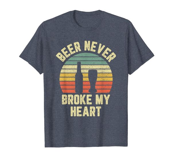 

beer never broke my heart shirt funny beer shirts drinking, White;black