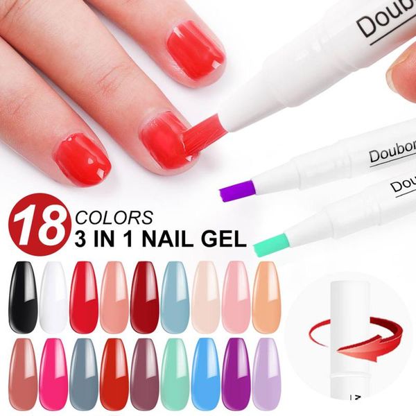 

nail gel 18 colors soft and refreshing polish pen glue 2ml art equipment, Red;pink