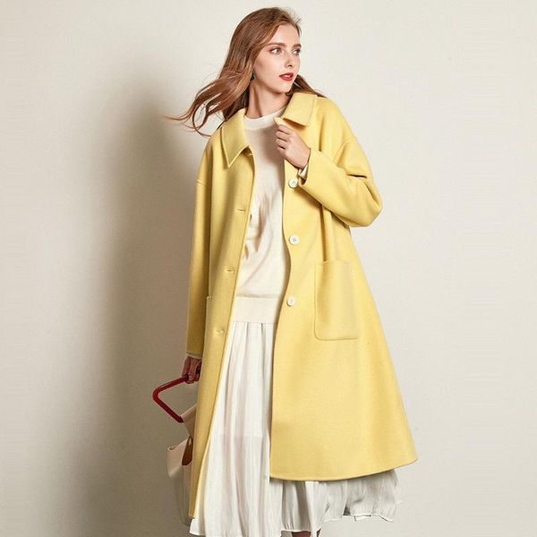 

women's wool & blends 2021 lxa lxb coat winter cape coats for women black