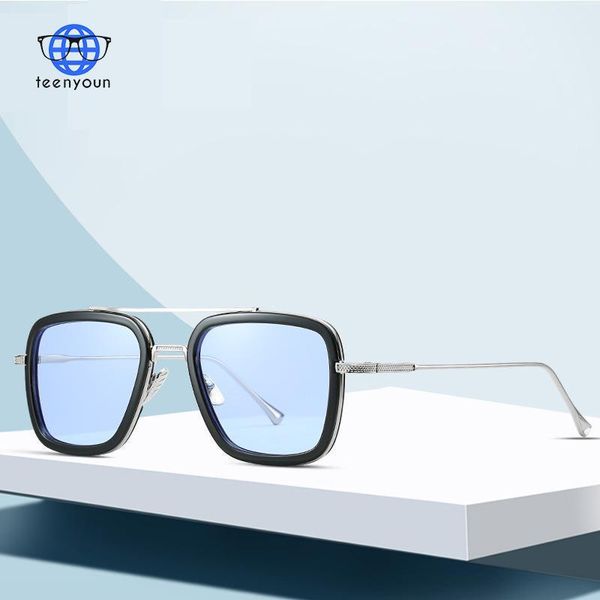 

sunglasses teenyoun oversized square women men brand designe metal sun glasses luxury eyewear shades lunette de soleil femme, White;black