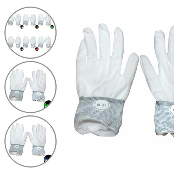 

party favor eco-friendly 1pc practical halloween led luminous glove finger colorful for