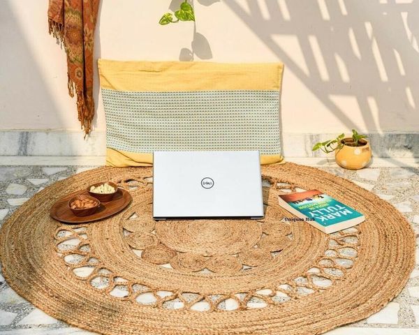 

carpets rug 100% natural jute living room decoration braided style round reversible area carpet