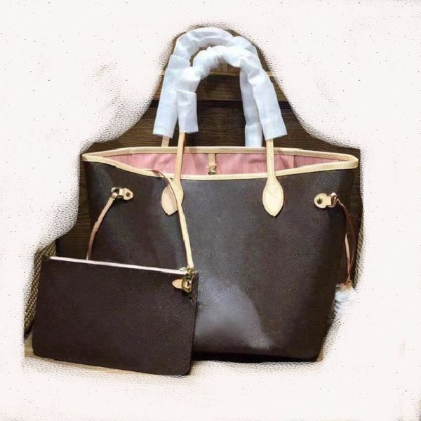 

classic 2pcs/set with wallet women tote highs qualitys genuine leather fashion handbags composite bags lady purse