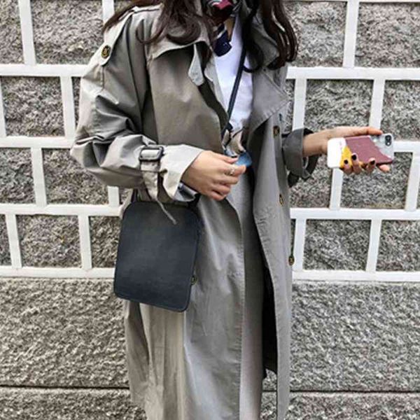 

women's trench coats 2021 brand famou double breasted vintage spring autumn clothes outwear women long cotton coat mujer chaqueta l7ha#, Tan;black