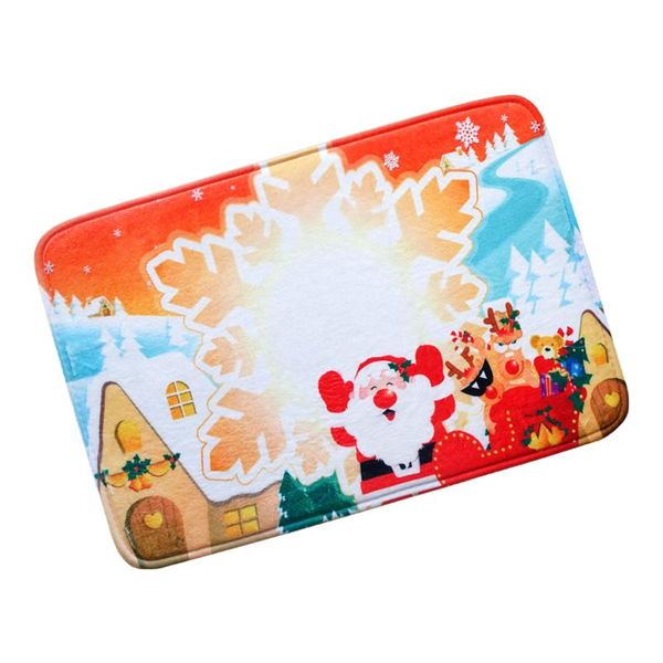 

carpets indoor outdoor snowman bathroom christmas door mat party santa claus digital printing kitchen home decor snow flake cartoon