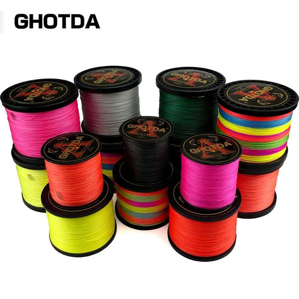 

500m pe fishing line 4 strands 8 braided 10-120lb multifilament smooth braid